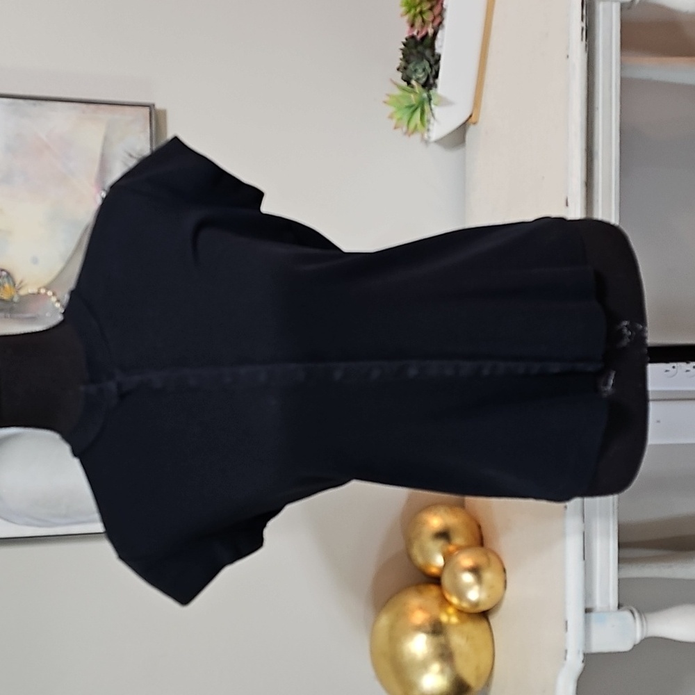 ⚫ Chico's Black Snap-Up Shirt Size 1 (Medium) Lightweight Casual
